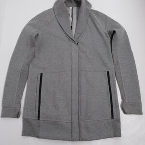 Lululemon Women Yin To My Yang Cardi Heathered Medium Grey Silver Spoon Size 4